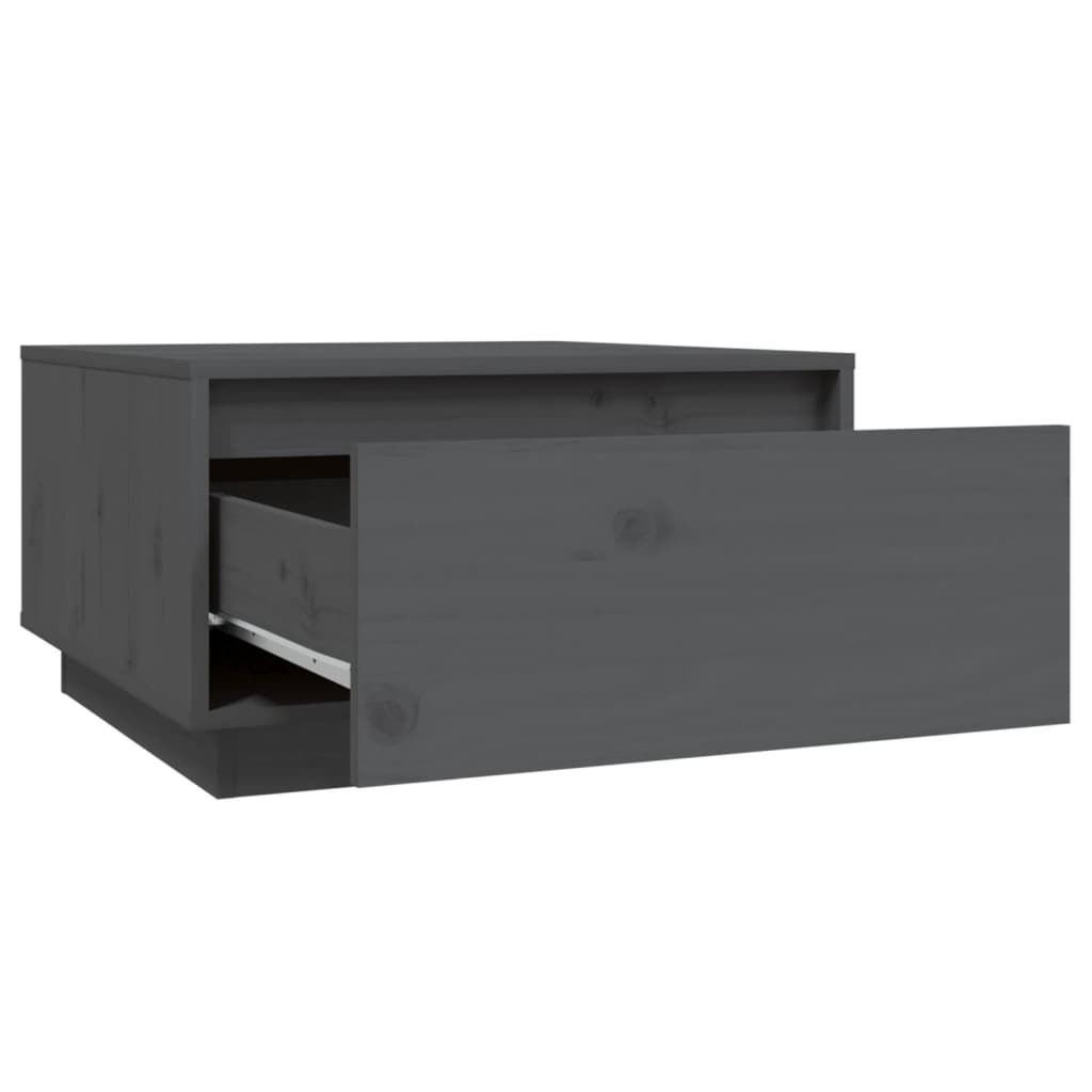 Table basse Gris 55x56x32 cm Bois massif de pin - XIOS