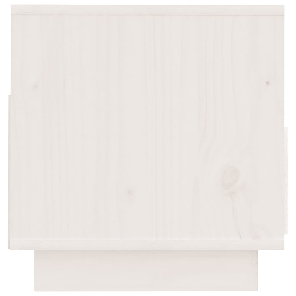 Meuble TV Blanc 60x35x37 cm Bois de pin massif - XIOS