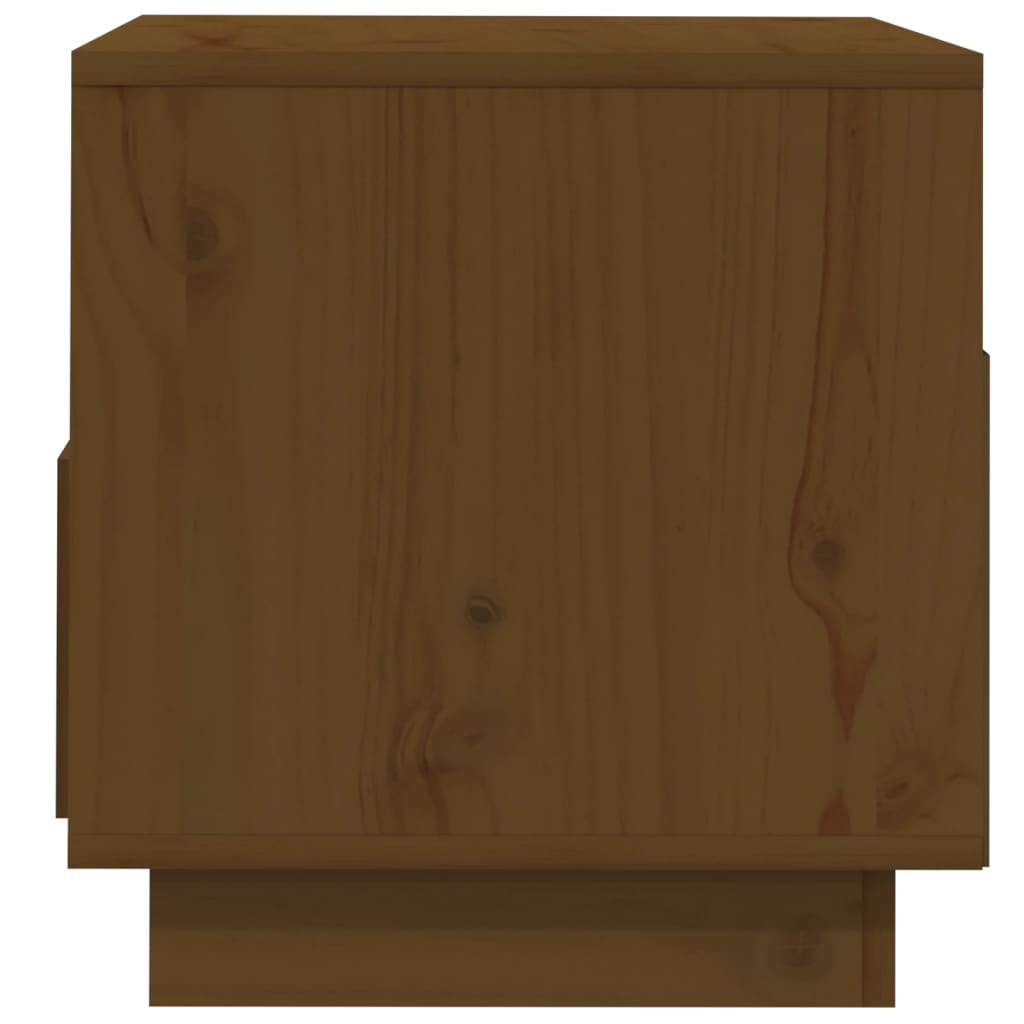 Meuble TV Marron miel 60x35x37 cm Bois de pin massif - XIOS