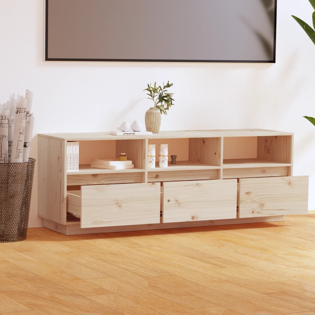Meuble TV 140x37x50 cm Bois de pin massif - XIOS