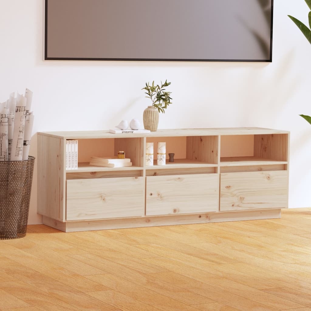 Meuble TV 140x37x50 cm Bois de pin massif Meubles TV vidaXL   