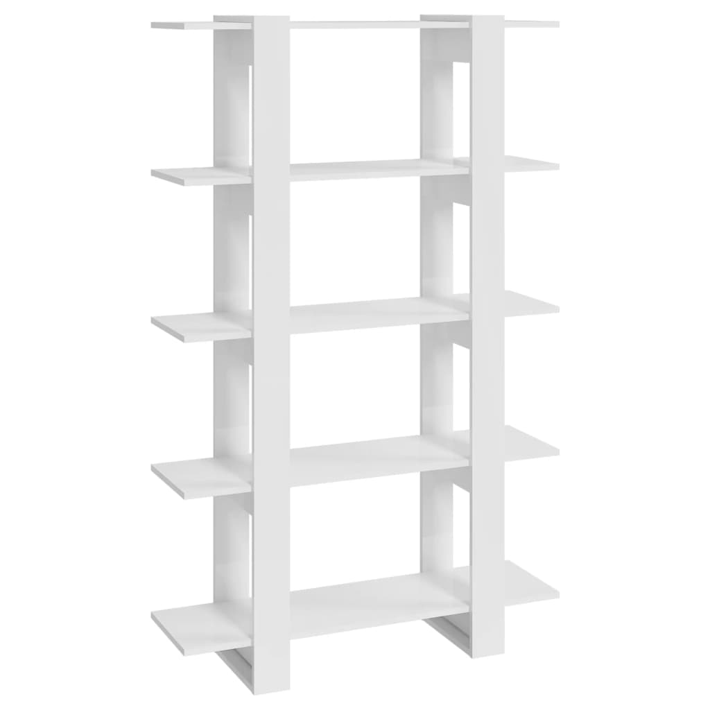 Bibliothèque/Séparateur de pièce Blanc brillant 100x30x160 cm - XIOS