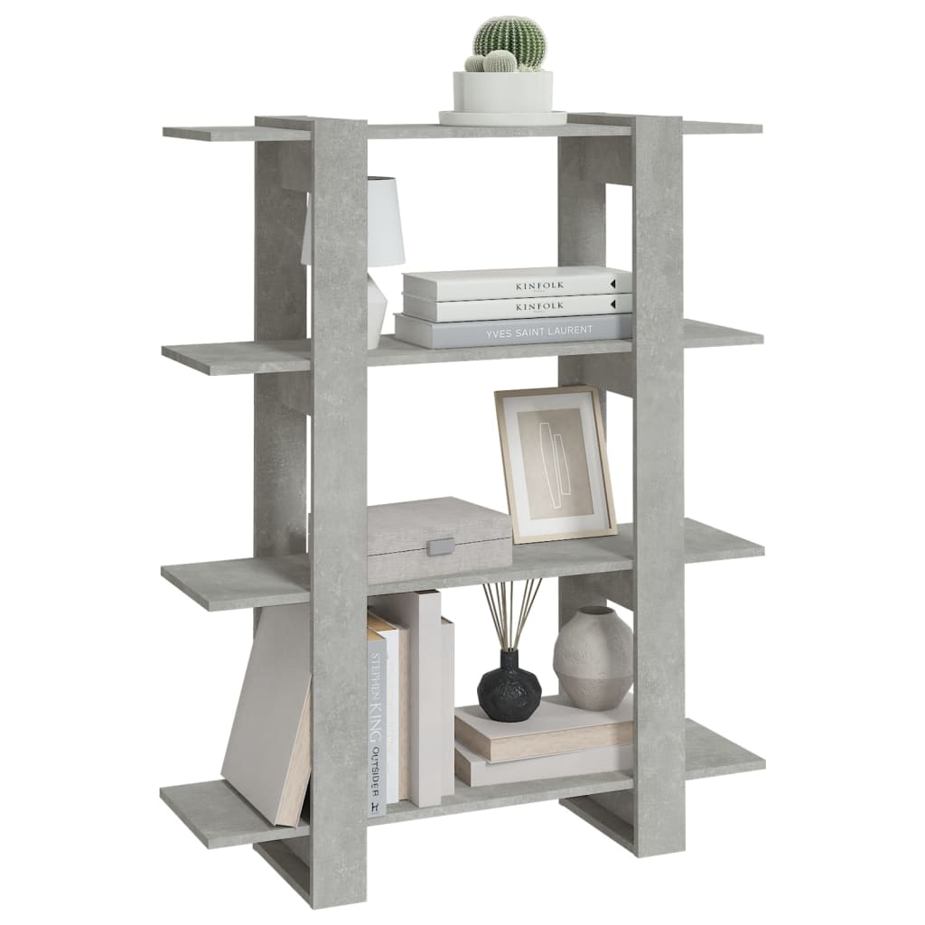 Bibliothèque/Séparateur de pièce Gris béton 100x30x123,5 cm - XIOS