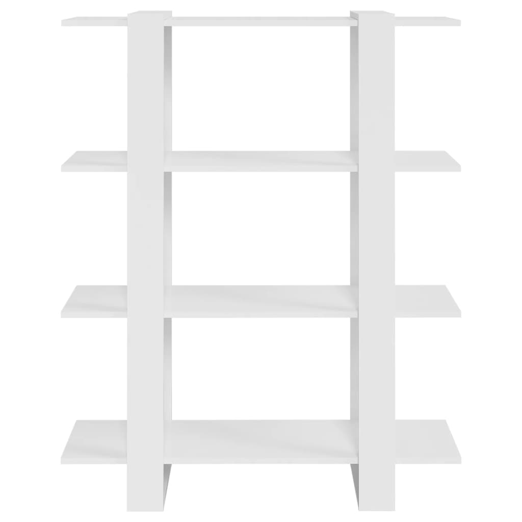 Bibliothèque/Séparateur de pièce Blanc brillant 100x30x123,5 cm - XIOS
