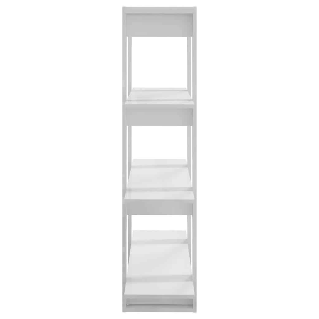 Bibliothèque/Séparateur de pièce Blanc brillant 100x30x123,5 cm - XIOS