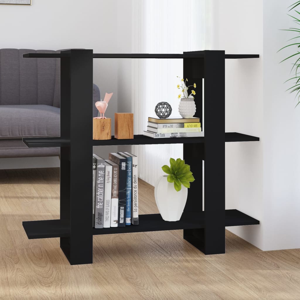 Bibliothèque/Séparateur de pièce Noir 100x30x123,5 cm - XIOS