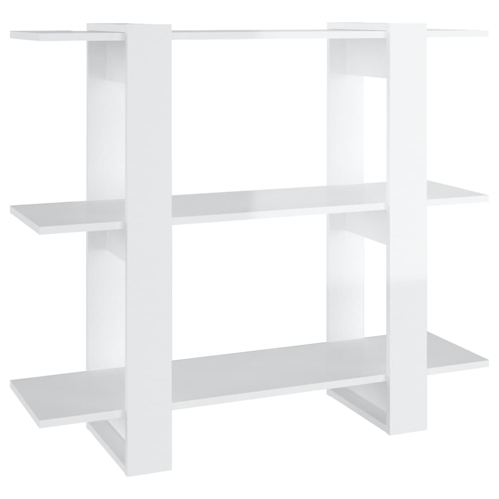 Bibliothèque/Séparateur de pièce Blanc brillant 100x30x87 cm - XIOS