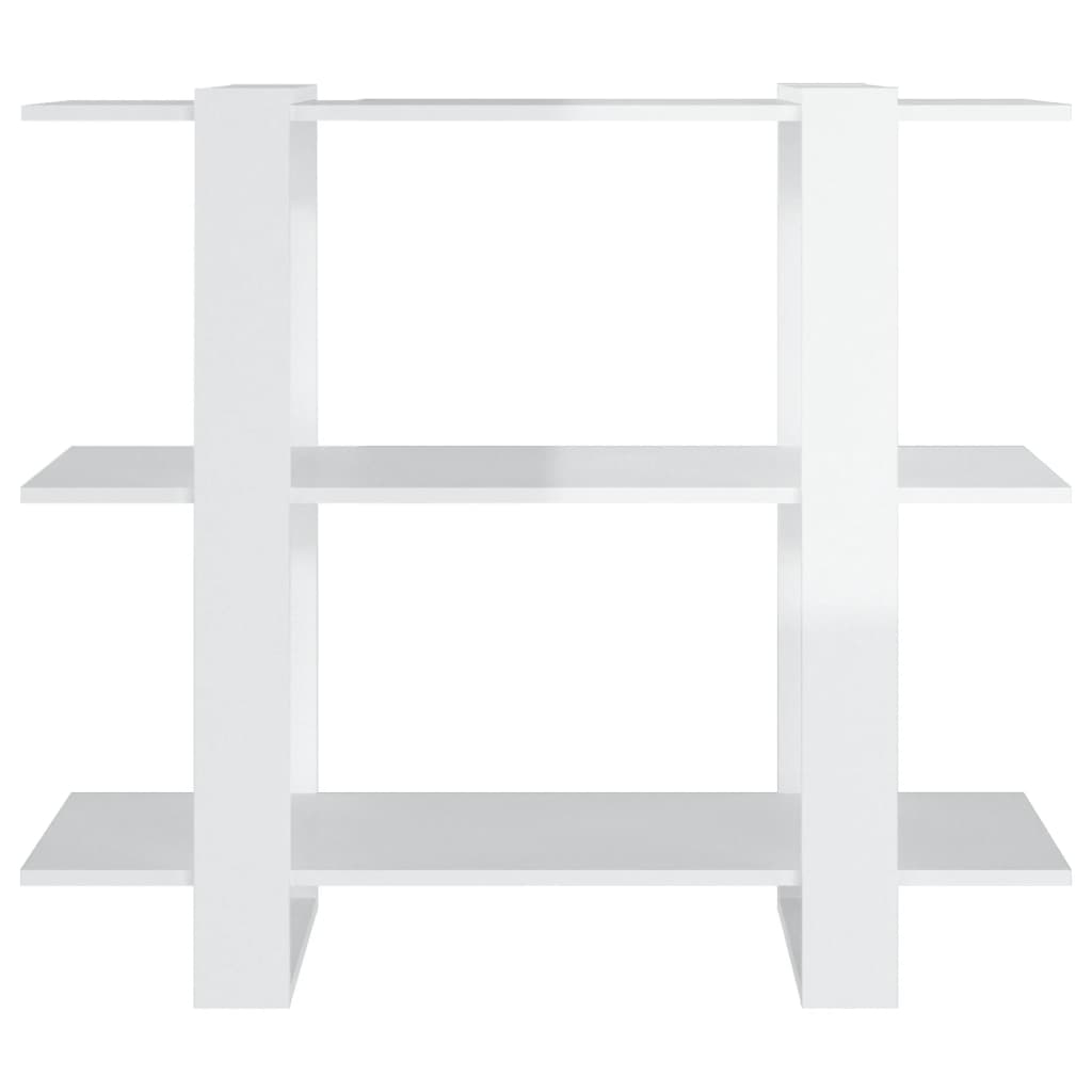 Bibliothèque/Séparateur de pièce Blanc brillant 100x30x87 cm - XIOS