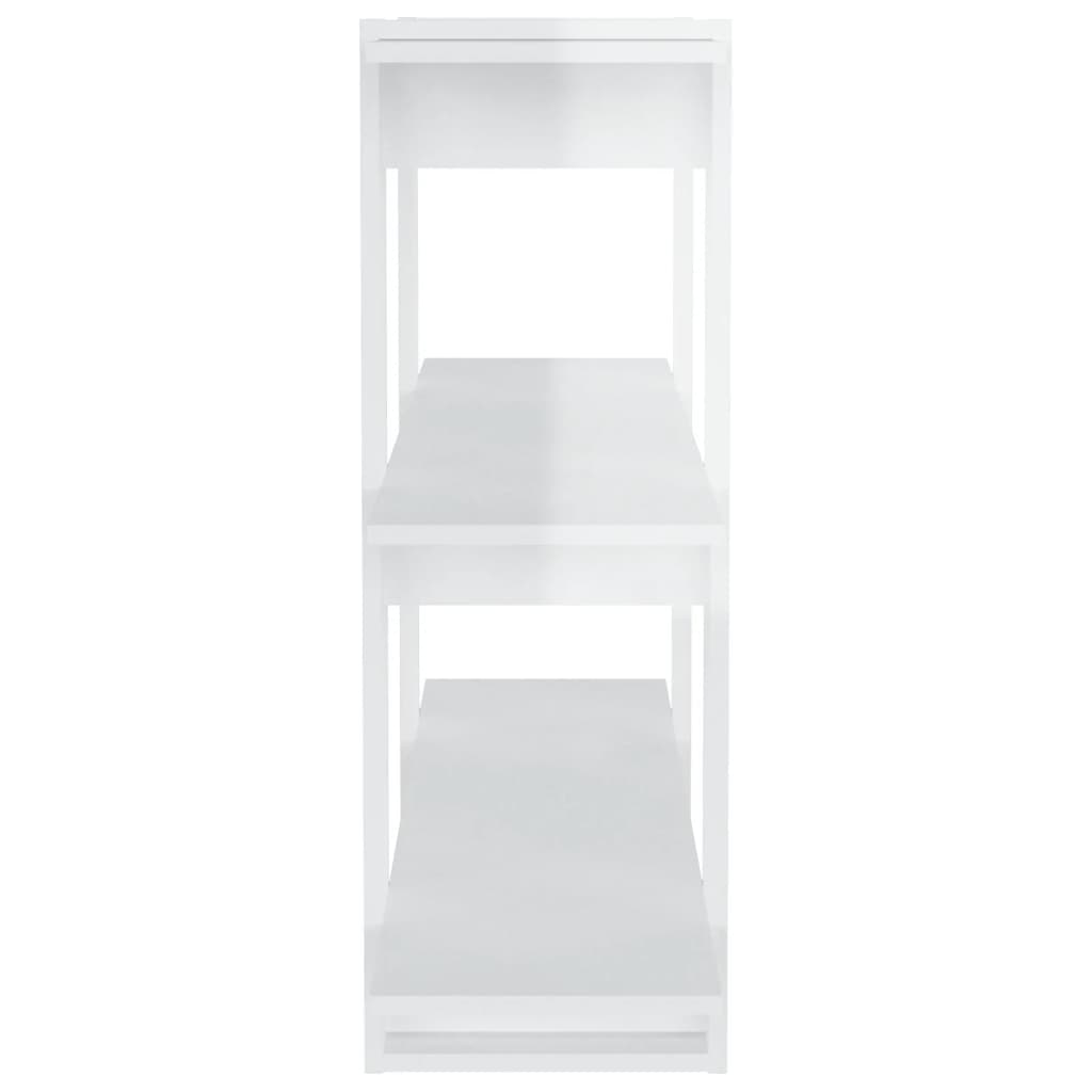 Bibliothèque/Séparateur de pièce Blanc brillant 100x30x87 cm - XIOS