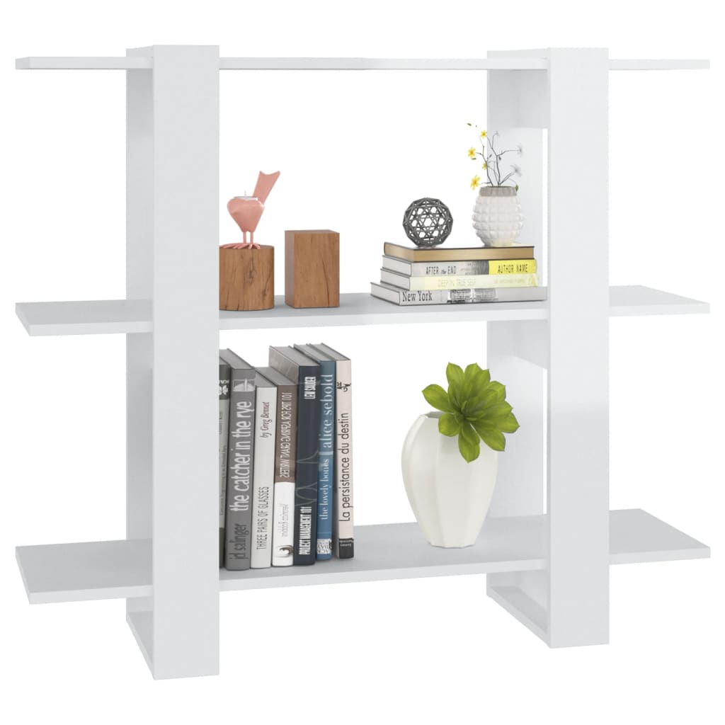 Bibliothèque/Séparateur de pièce Blanc brillant 100x30x87 cm - XIOS