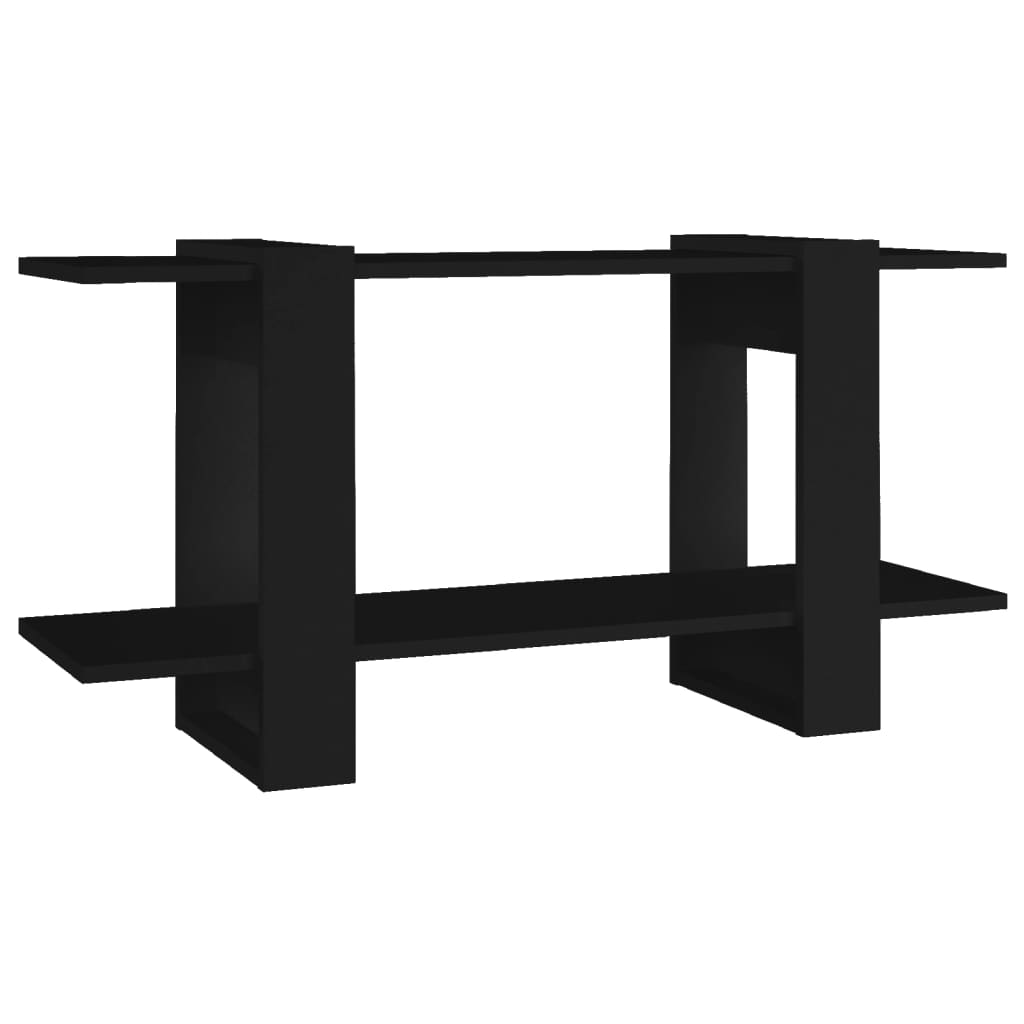 Bibliothèque Noir 100x30x51 cm bois d'ingénierie - XIOS