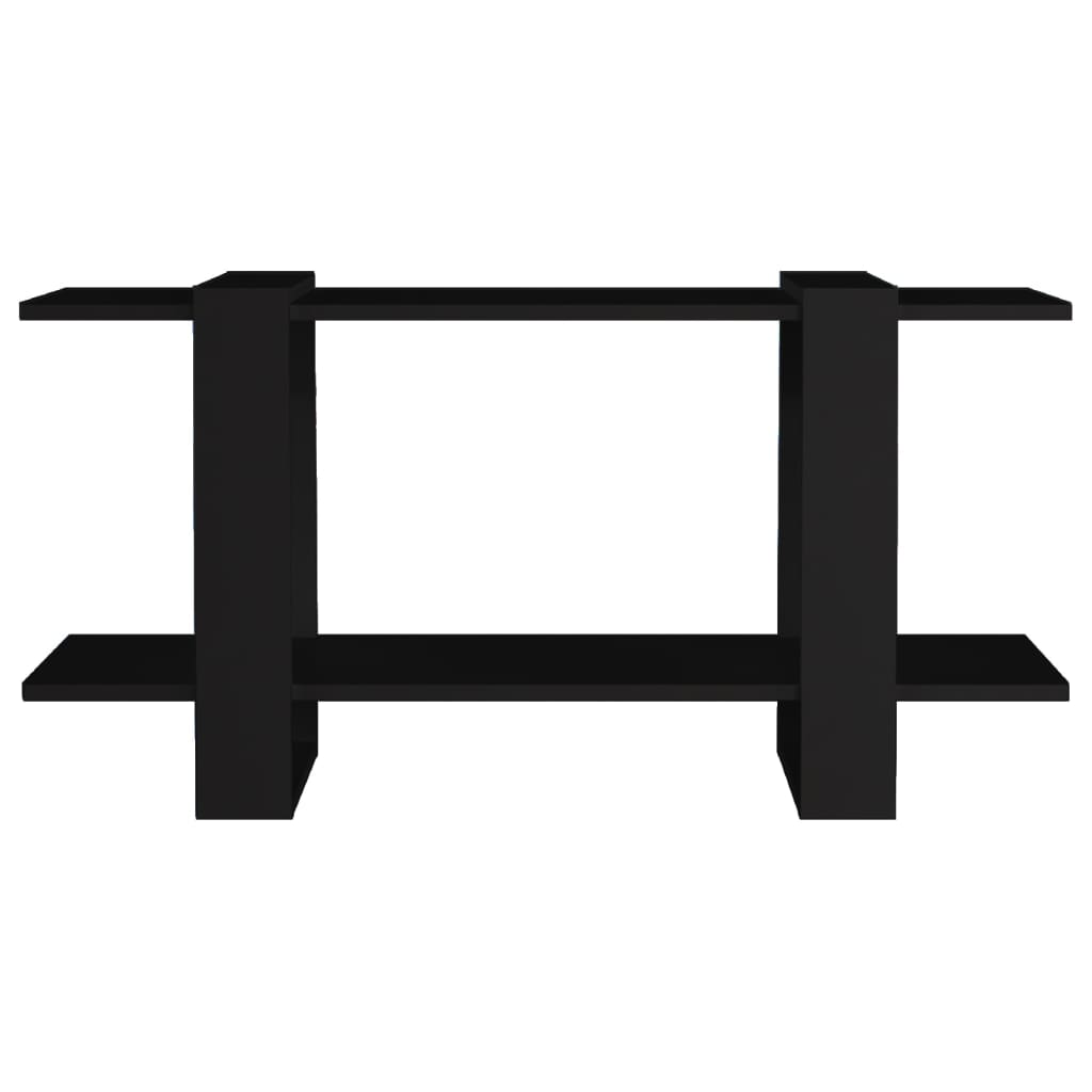 Bibliothèque Noir 100x30x51 cm bois d'ingénierie - XIOS