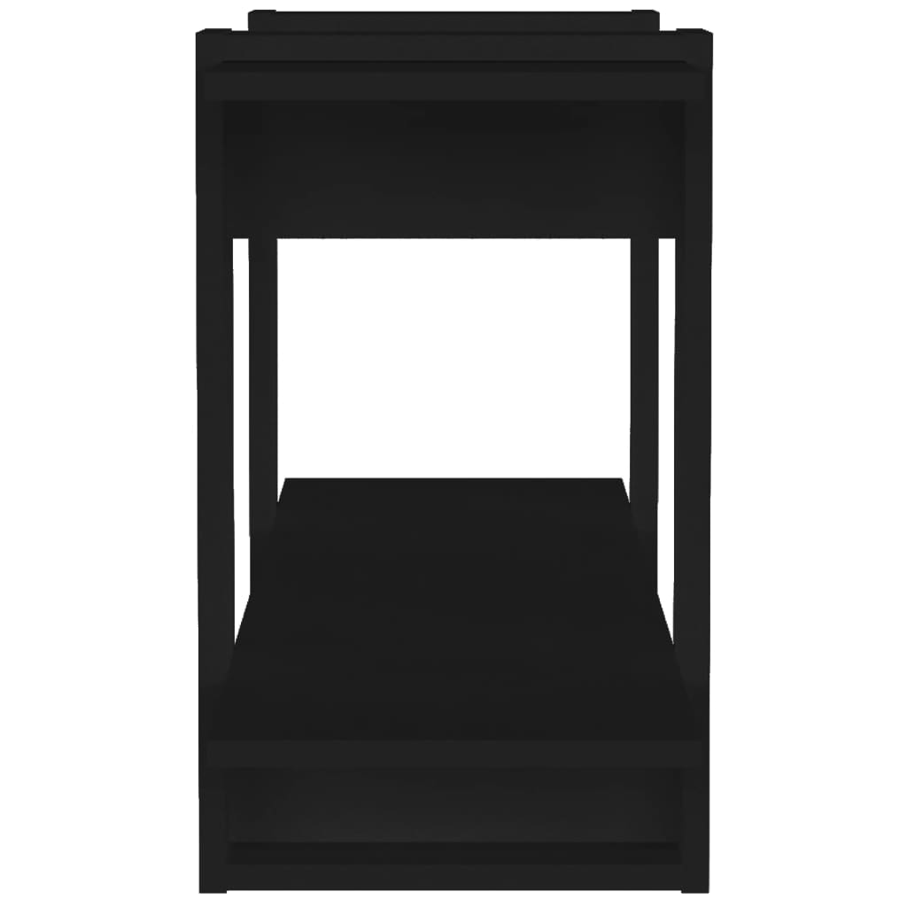 Bibliothèque Noir 100x30x51 cm bois d'ingénierie - XIOS