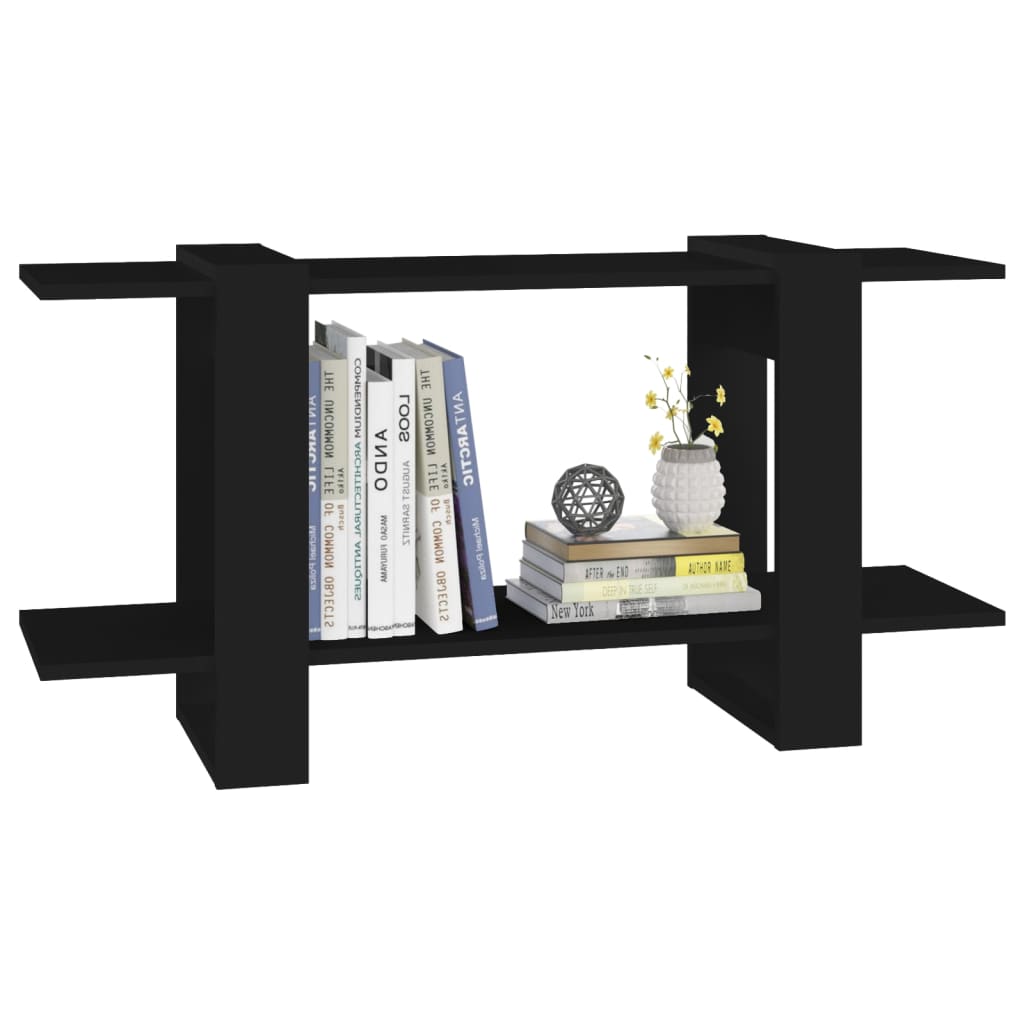 Bibliothèque Noir 100x30x51 cm bois d'ingénierie - XIOS