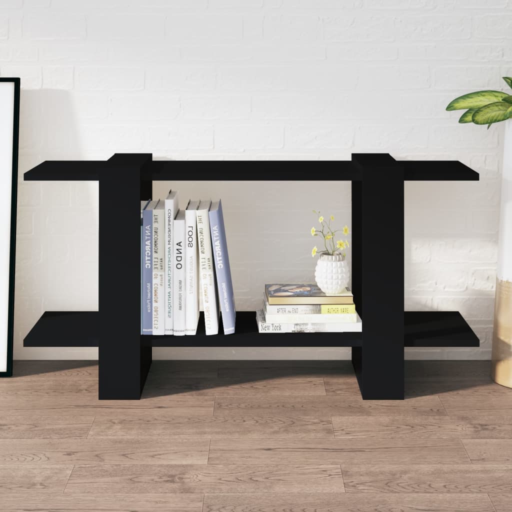 Bibliothèque Noir 100x30x51 cm bois d'ingénierie - XIOS