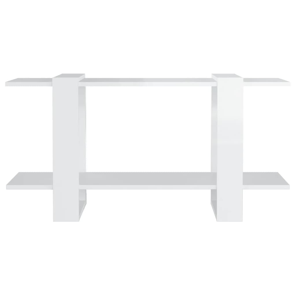 Bibliothèque Blanc brillant 100x30x51 cm bois d'ingénierie - XIOS