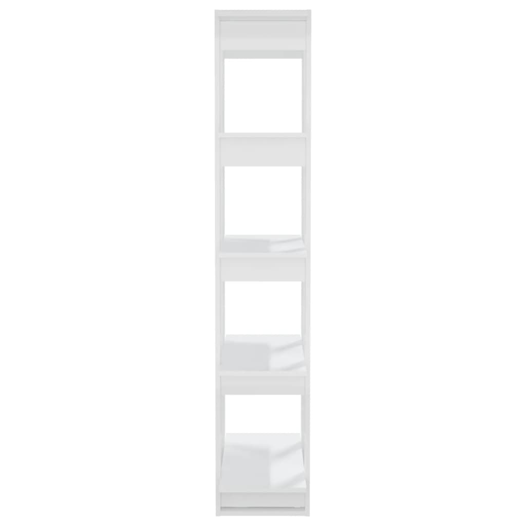 Bibliothèque/Séparateur de pièce Blanc brillant 80x30x160 cm - XIOS