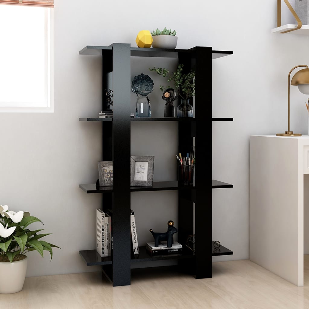 Bibliothèque/Séparateur de pièce Noir 80x30x123,5 cm - XIOS