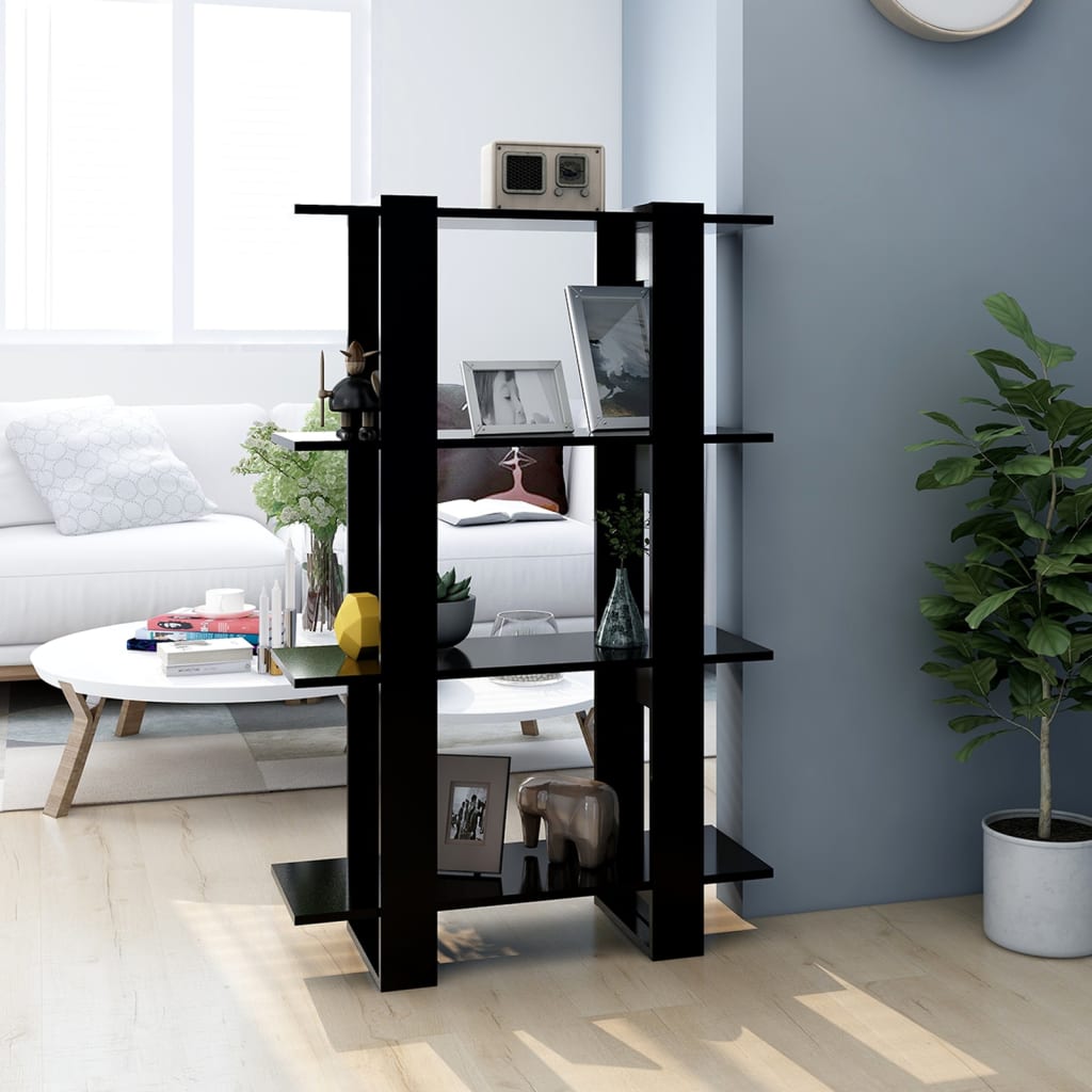 Bibliothèque/Séparateur de pièce Noir 80x30x123,5 cm - XIOS