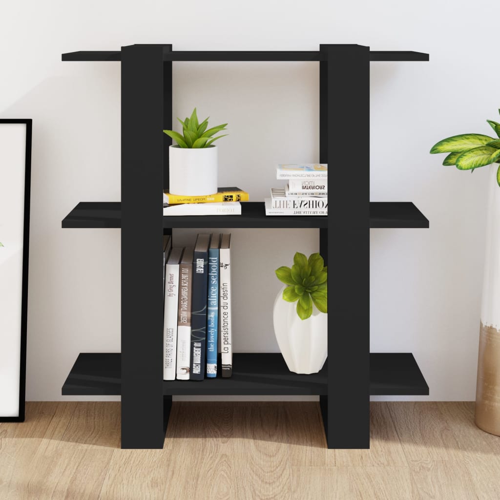 Bibliothèque/Séparateur de pièce Noir 80x30x123,5 cm - XIOS