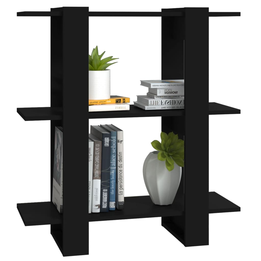 Bibliothèque/Séparateur de pièce Noir 80x30x123,5 cm - XIOS