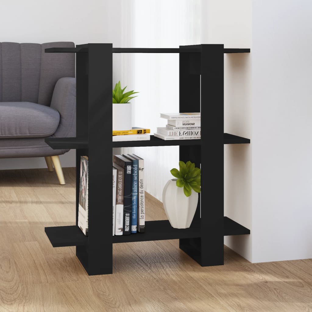 Bibliothèque/Séparateur de pièce Noir 80x30x123,5 cm - XIOS