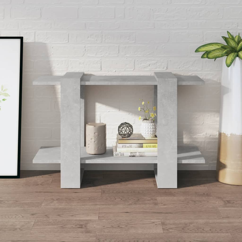 Bibliothèque/Séparateur de pièce Gris béton 80x30x51 cm - XIOS