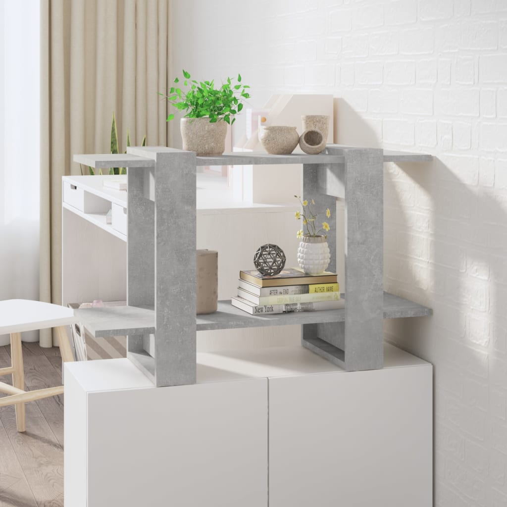 Bibliothèque/Séparateur de pièce Gris béton 80x30x51 cm - XIOS