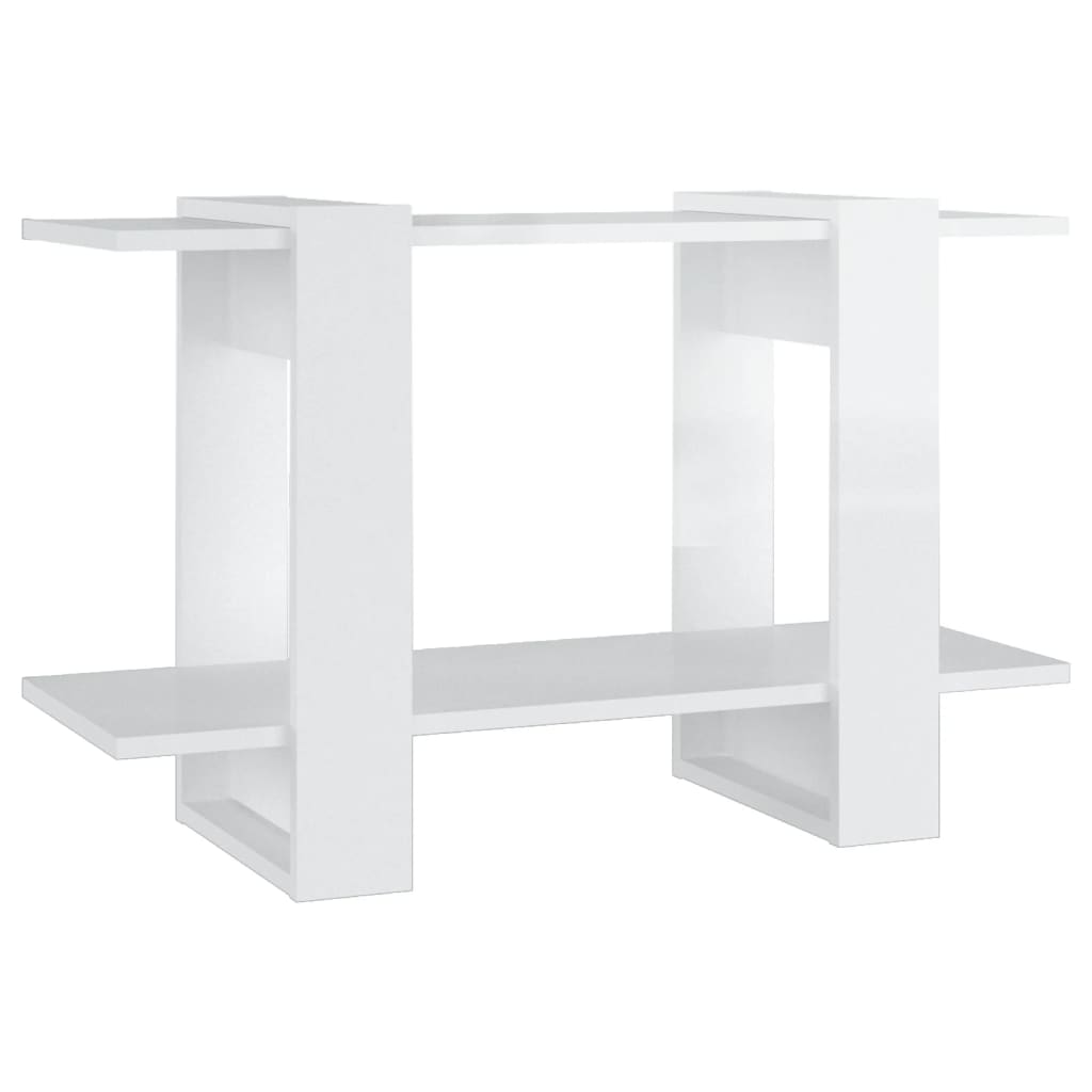 Bibliothèque/Séparateur de pièce Blanc brillant 80x30x51 cm - XIOS