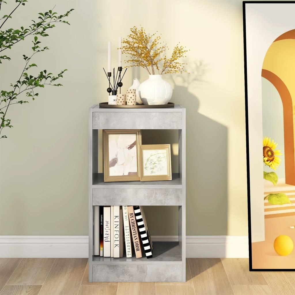 Bibliothèque/Séparateur de pièce Gris béton 40x30x72 cm - XIOS