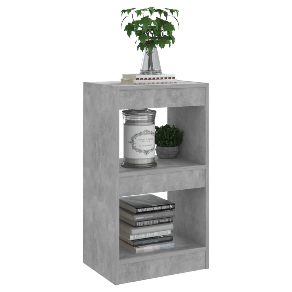 Bibliothèque/Séparateur de pièce Gris béton 40x30x72 cm - XIOS