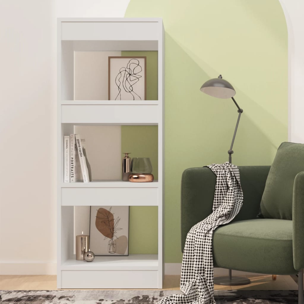 Bibliothèque/séparateur de pièce blanc bois d'ingénierie - XIOS