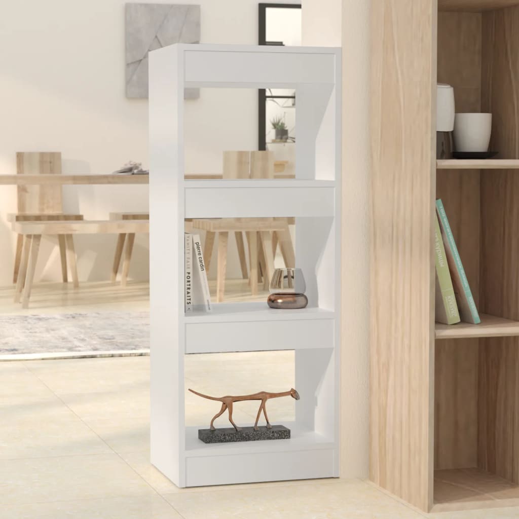 Bibliothèque/séparateur de pièce blanc bois d'ingénierie - XIOS