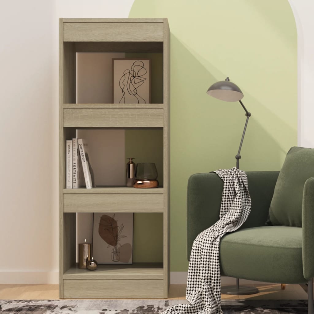 Bibliothèque/séparateur de pièce chêne sonoma bois d'ingénierie - XIOS