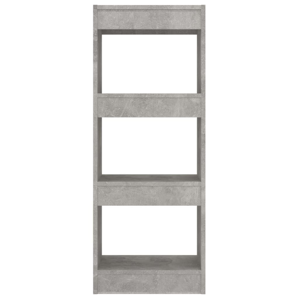 Bibliothèque/séparateur de pièce gris béton bois d'ingénierie - XIOS