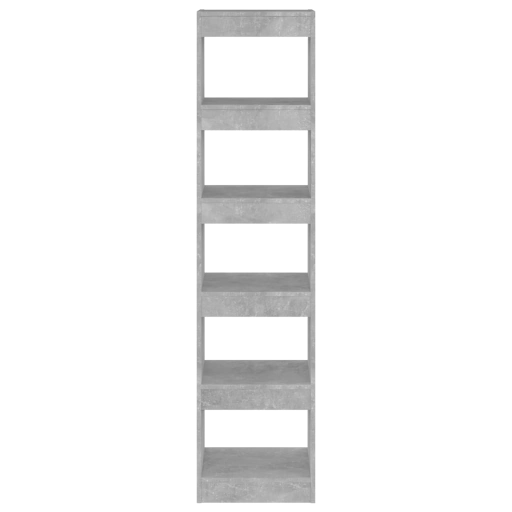Bibliothèque/Séparateur de pièce Gris béton 40x30x166 cm - XIOS
