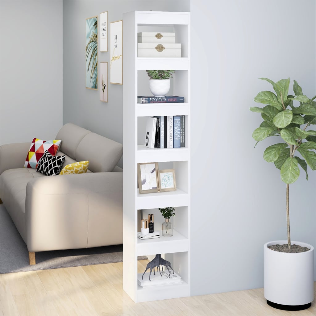Bibliothèque/Séparateur de pièce Blanc 40x30x198 cm - XIOS