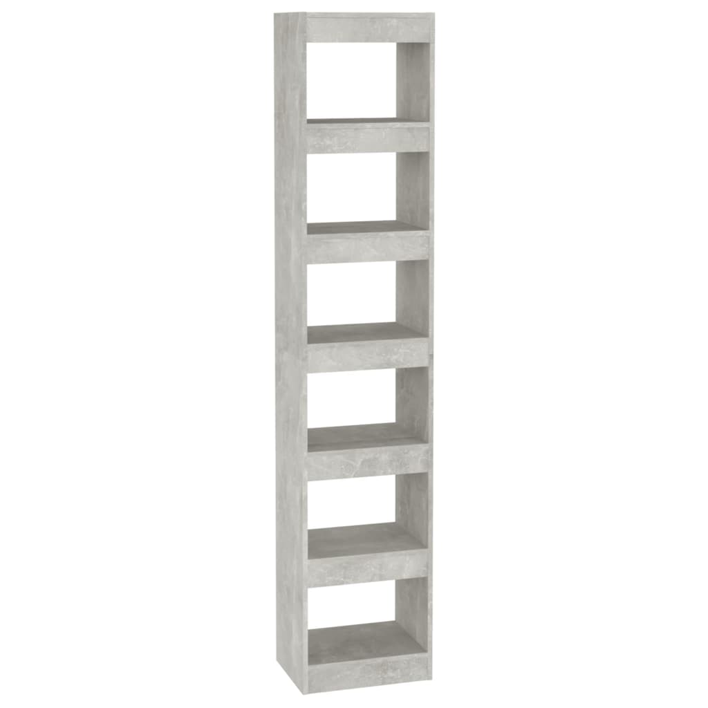 Bibliothèque/Séparateur de pièce Gris béton 40x30x198 cm - XIOS