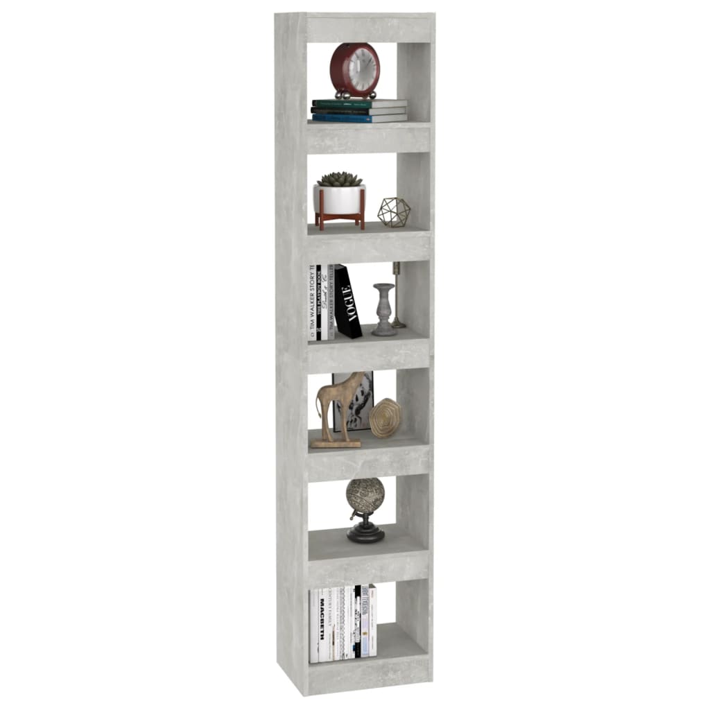 Bibliothèque/Séparateur de pièce Gris béton 40x30x198 cm - XIOS