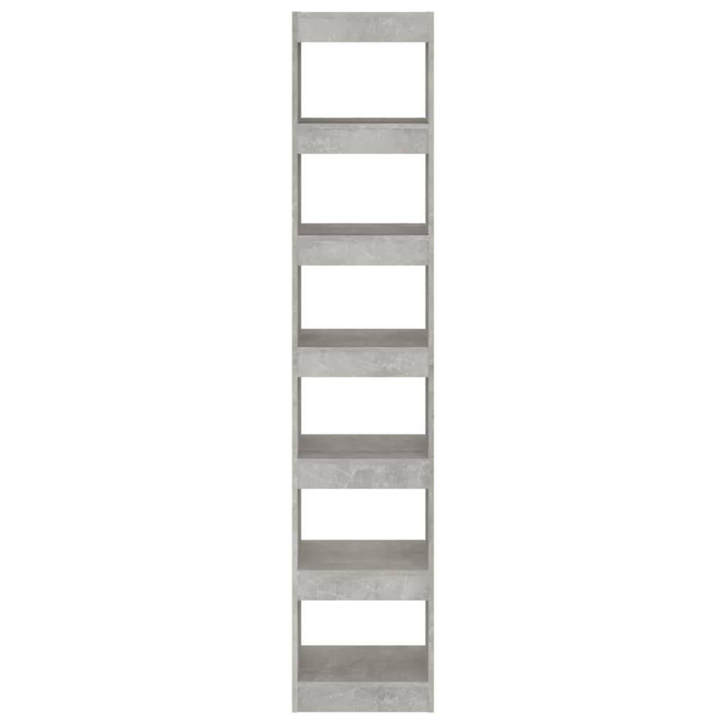 Bibliothèque/Séparateur de pièce Gris béton 40x30x198 cm - XIOS