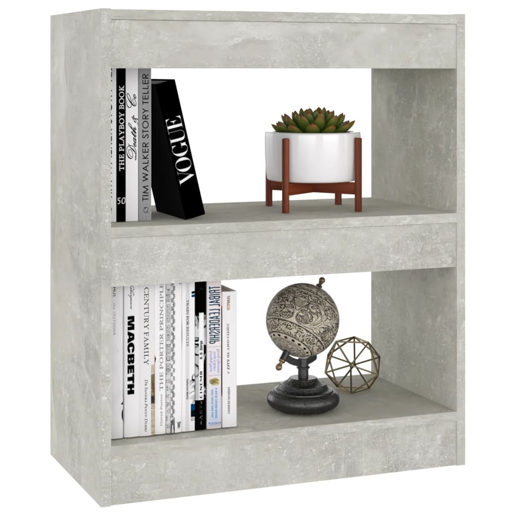 Bibliothèque/Séparateur de pièce Gris béton 60x30x72 cm - XIOS