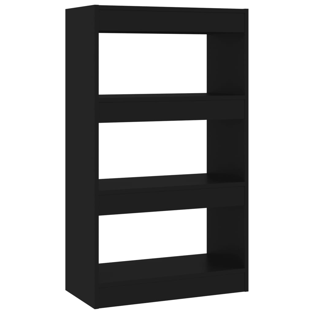 Bibliothèque/séparateur de pièce noir bois d'ingénierie - XIOS