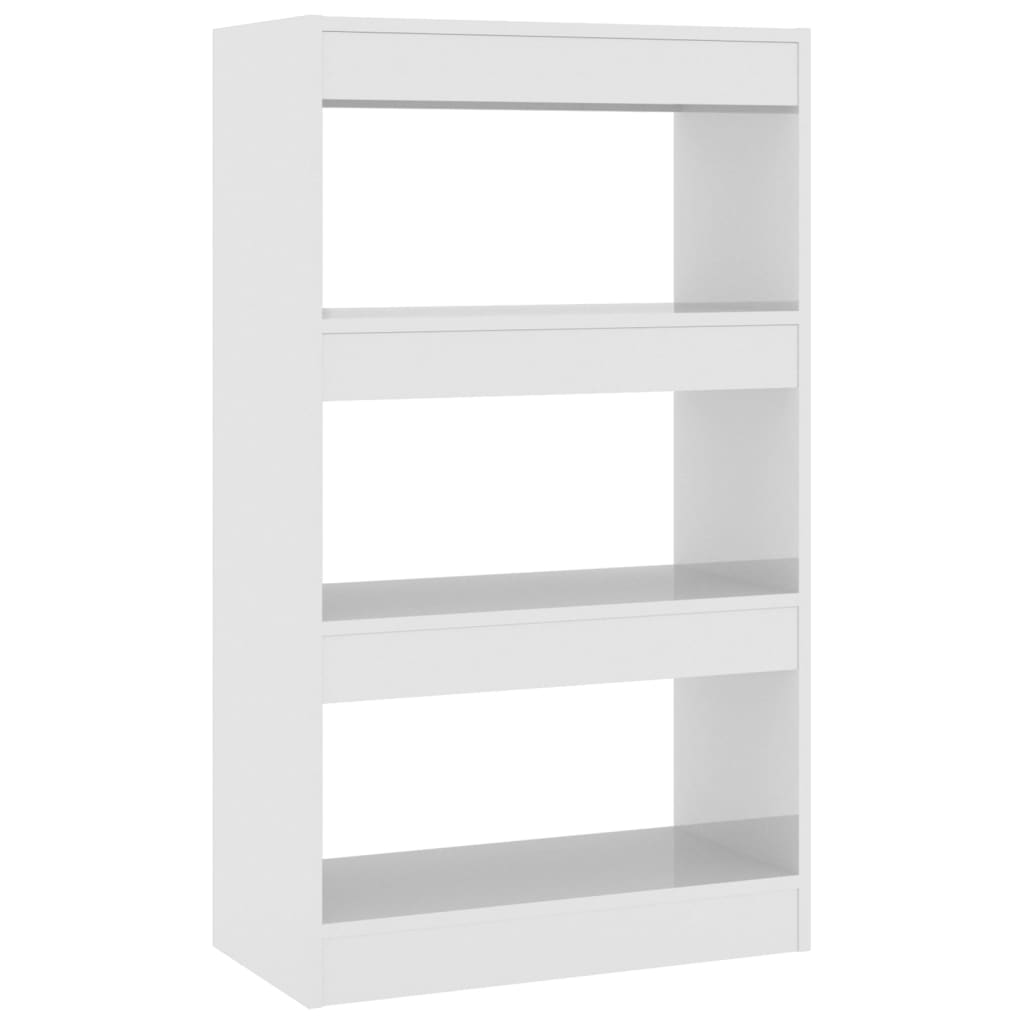 Bibliothèque/séparateur de pièce blanc brillant bois ingénierie - XIOS