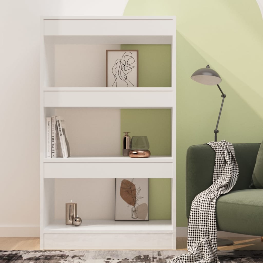 Bibliothèque/séparateur de pièce blanc brillant bois ingénierie - XIOS