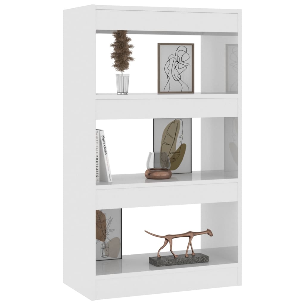 Bibliothèque/séparateur de pièce blanc brillant bois ingénierie - XIOS