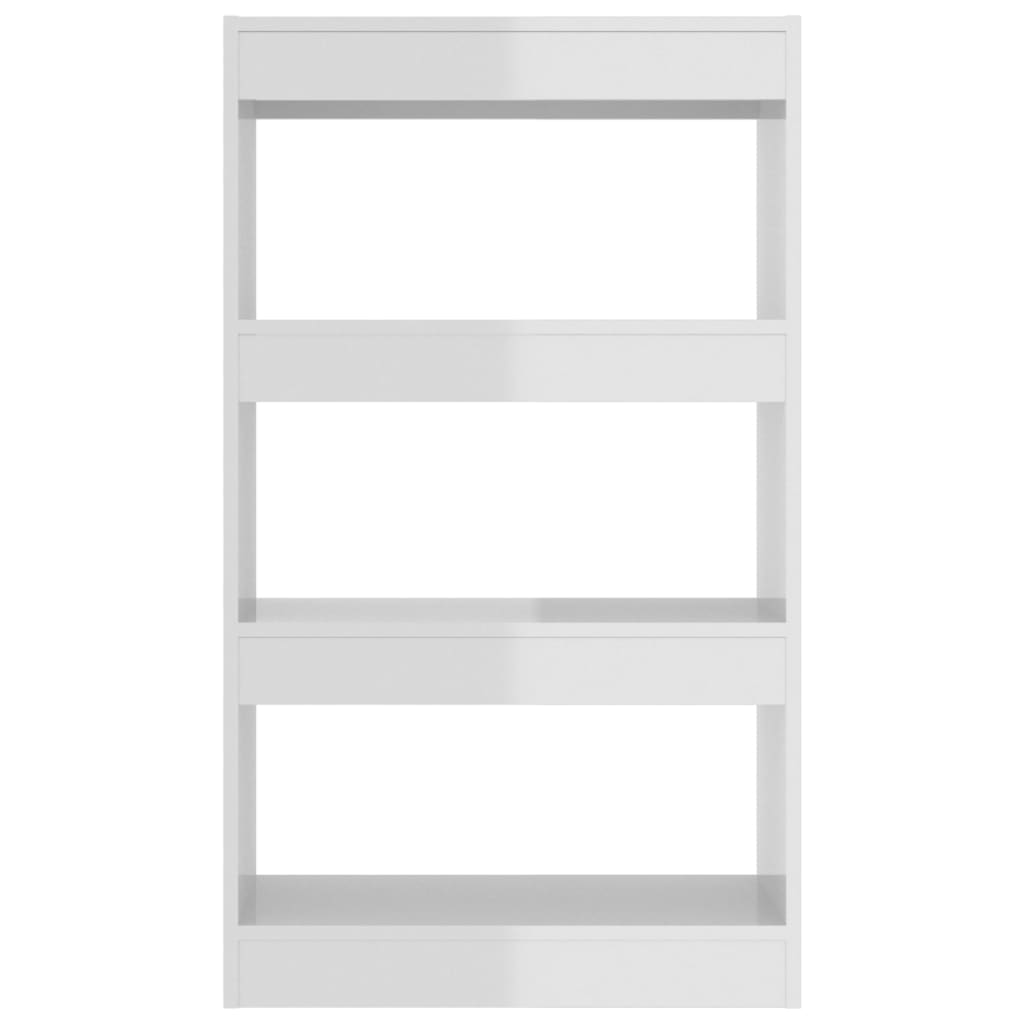 Bibliothèque/séparateur de pièce blanc brillant bois ingénierie - XIOS