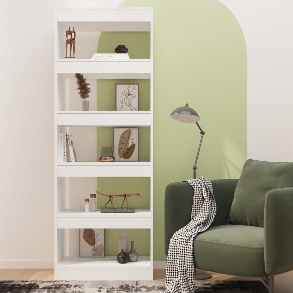Bibliothèque/séparateur de pièce blanc bois d'ingénierie - XIOS