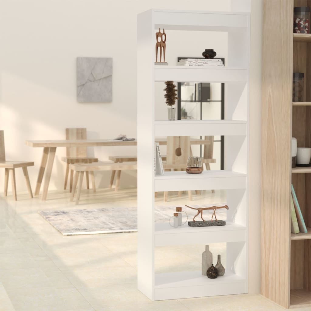 Bibliothèque/séparateur de pièce blanc bois d'ingénierie - XIOS