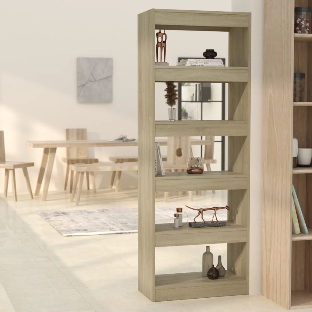 Bibliothèque/séparateur de pièce chêne sonoma bois d'ingénierie - XIOS