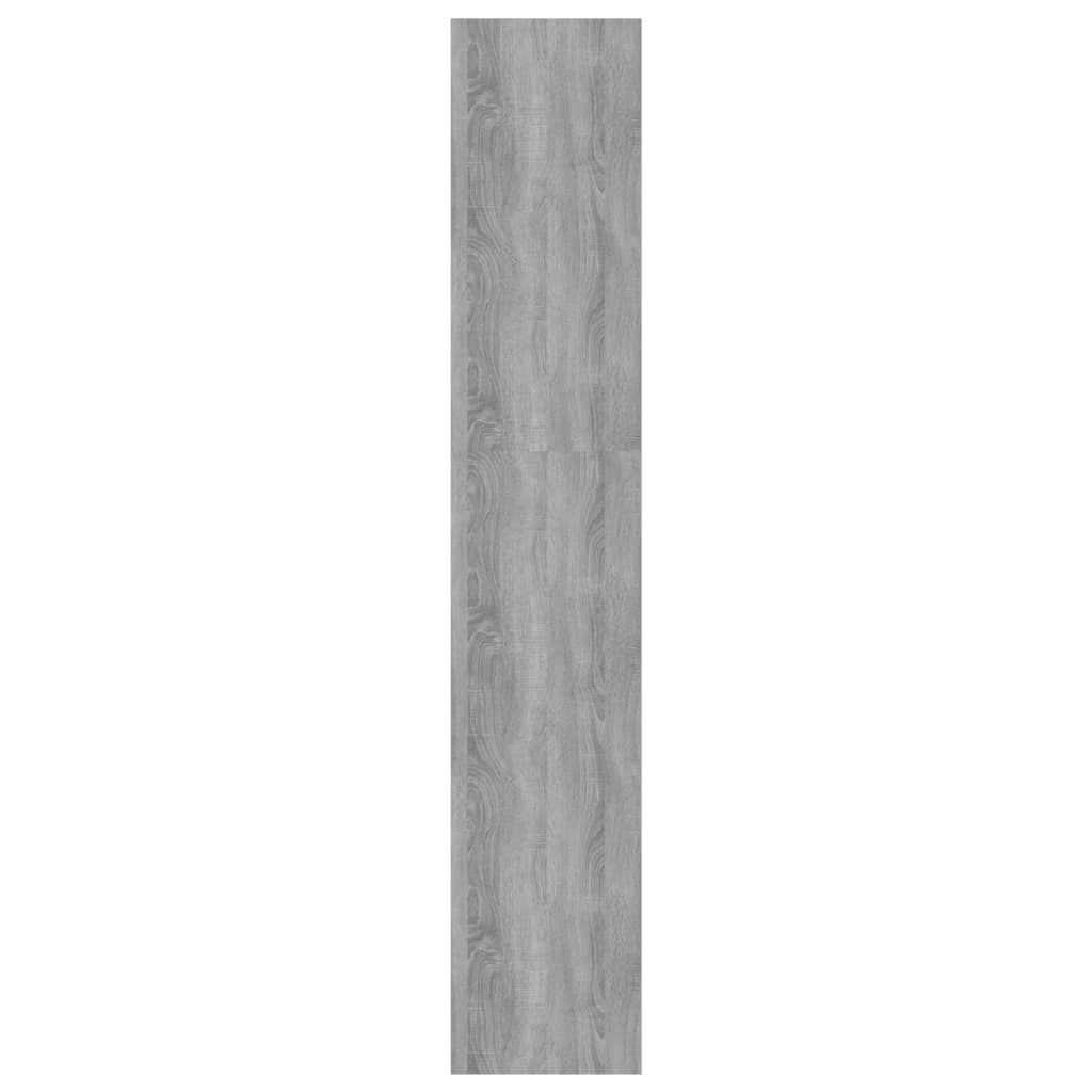 Bibliothèque/séparateur de pièce gris béton bois d'ingénierie - XIOS